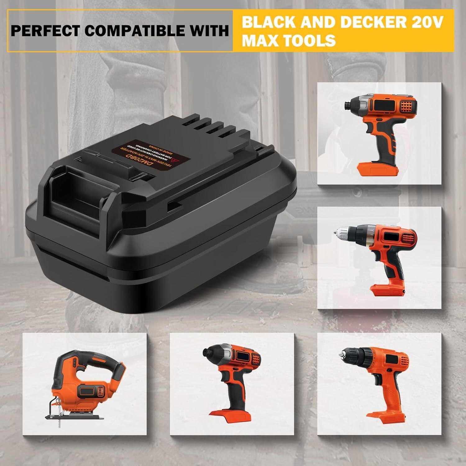 DM20BD Battery Adapter for DeW - огляд і ціна Black+Decker Tool Cordless