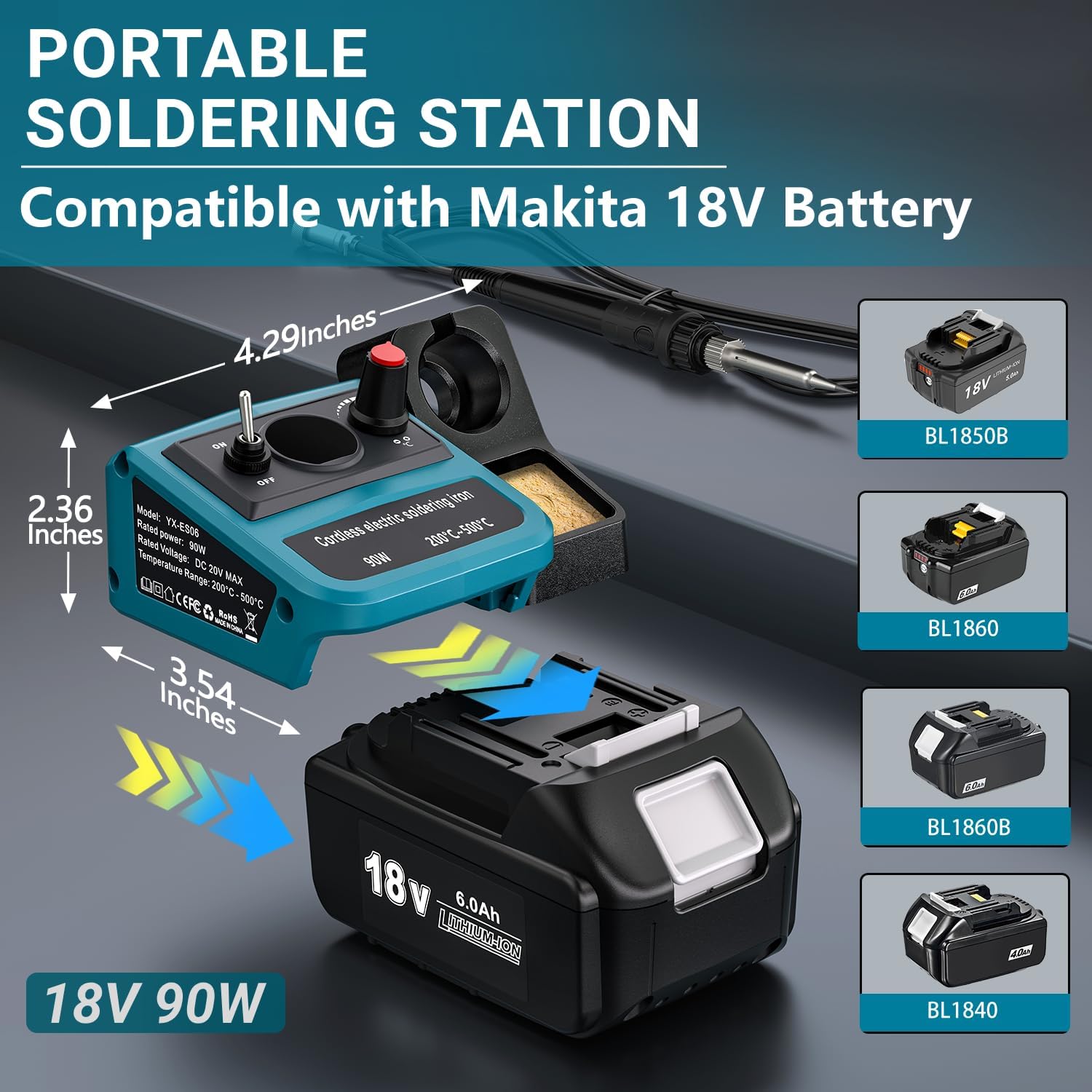 90W LED Digital Cordless Solde - огляд і ціна Diy Electronics Set