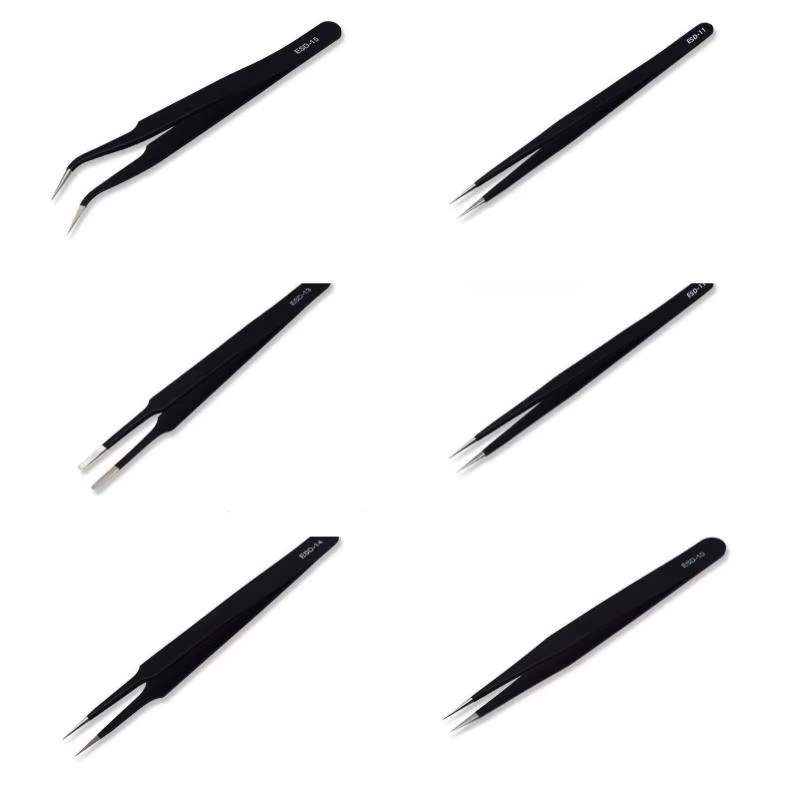 6pcs Precision Long Tweezers S - огляд і ціна Soldering Iron Kit